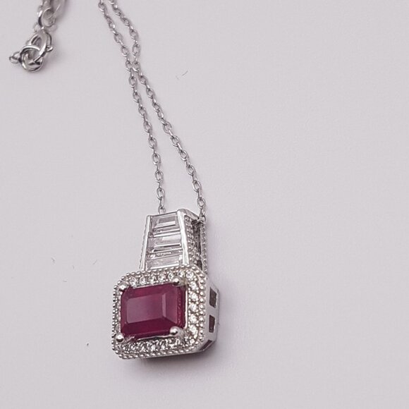 Ruby Glass Composite Necklace - Picture 7 of 11